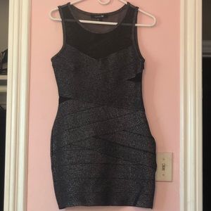 Grey & Black Sparkle Dress